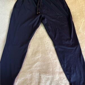 Fabletics Blue Sweatpants Tapered Leg Drawstring Waist